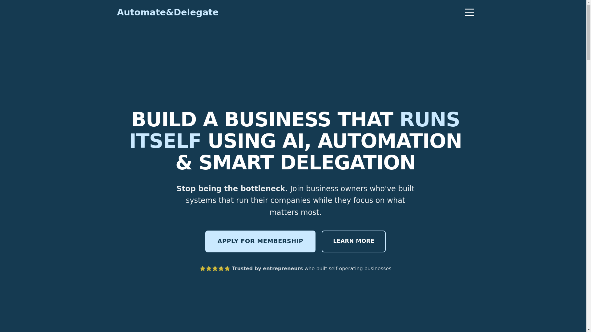 website screenshot of https://automatedelegate.pages.dev/