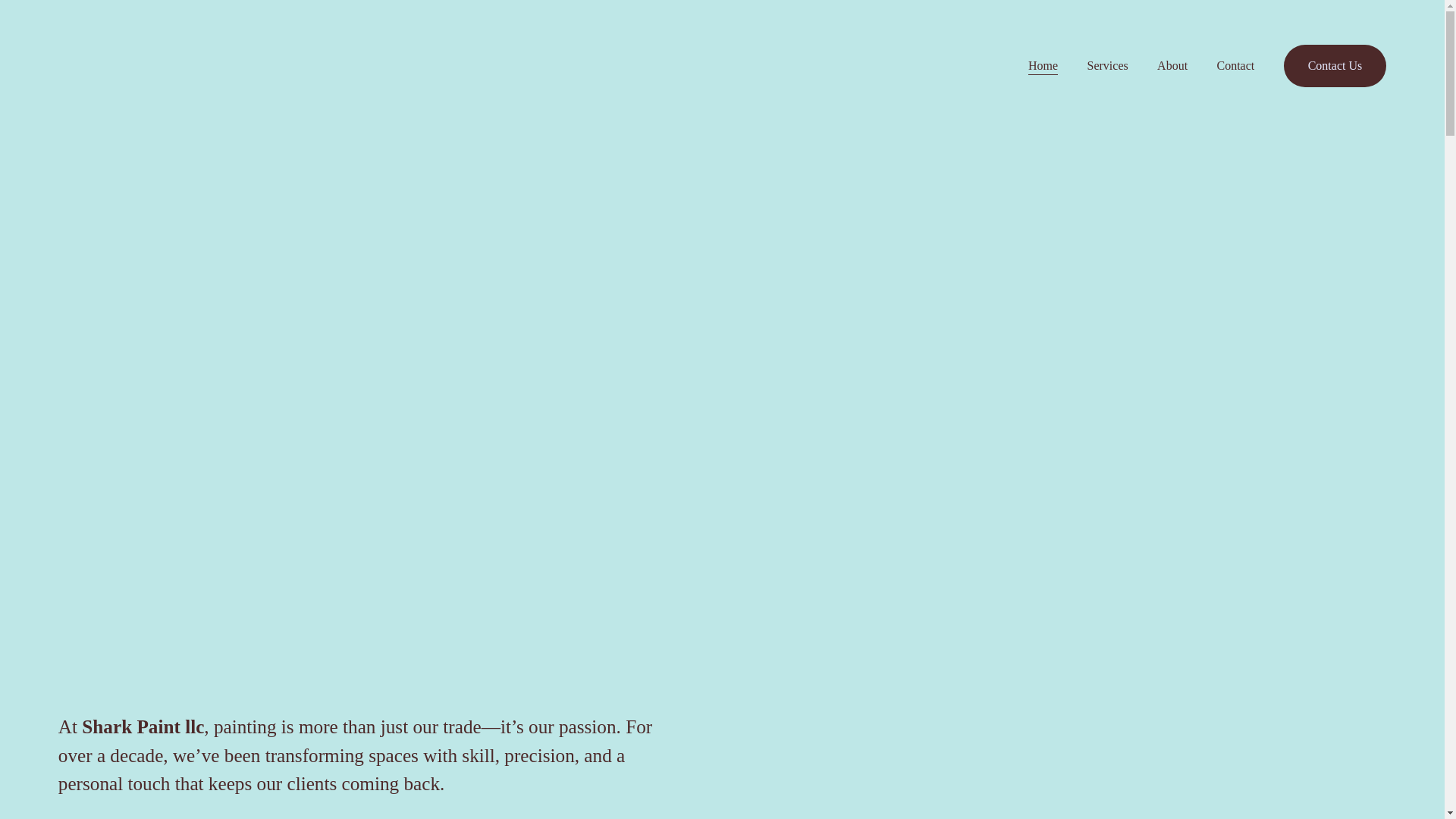 website screenshot of https://sharkpaintllc.com/