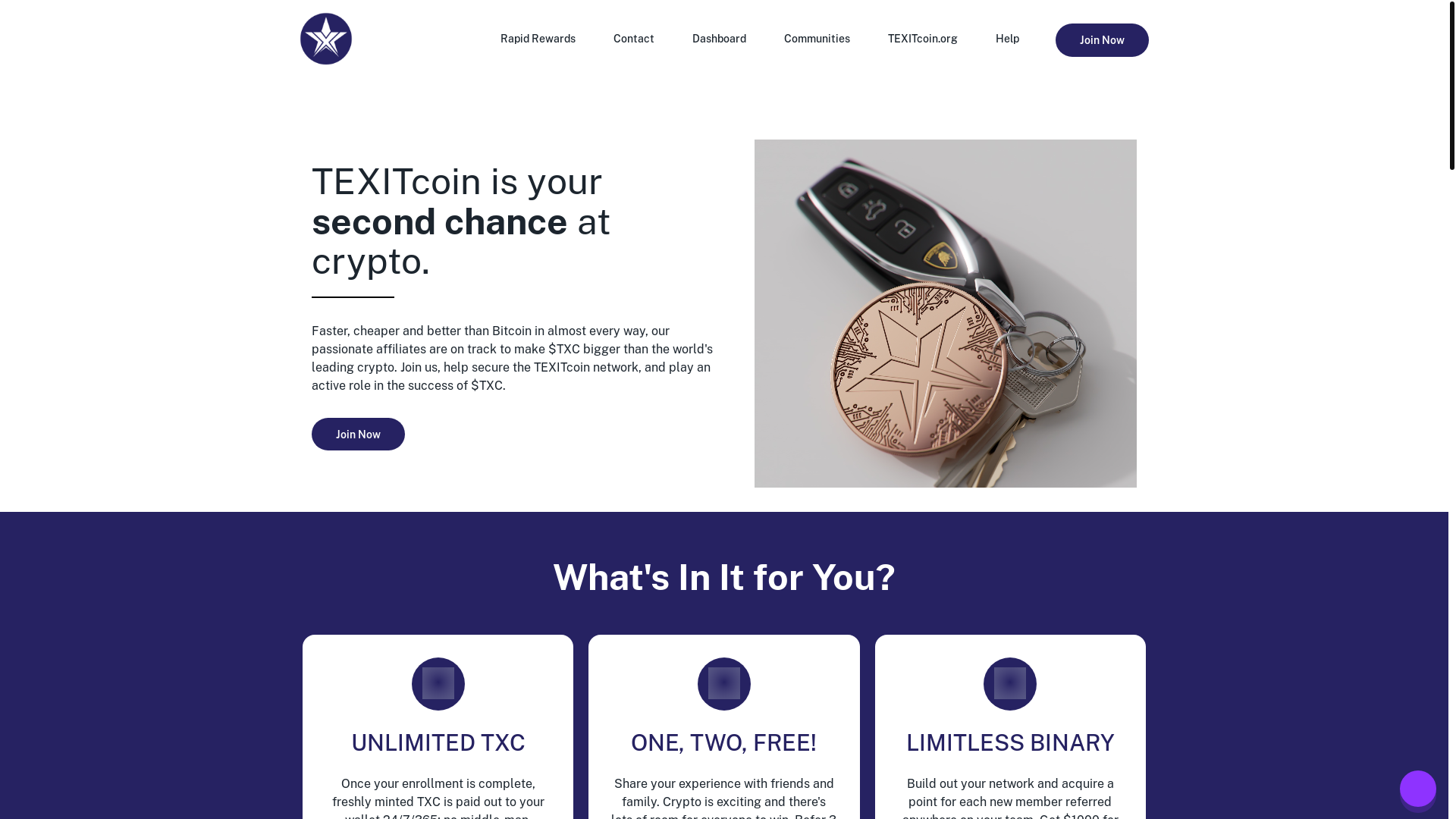 website screenshot of https://jointexitcoin.org/