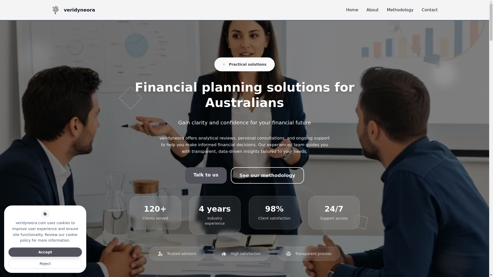 website screenshot of https://veridyneora.com