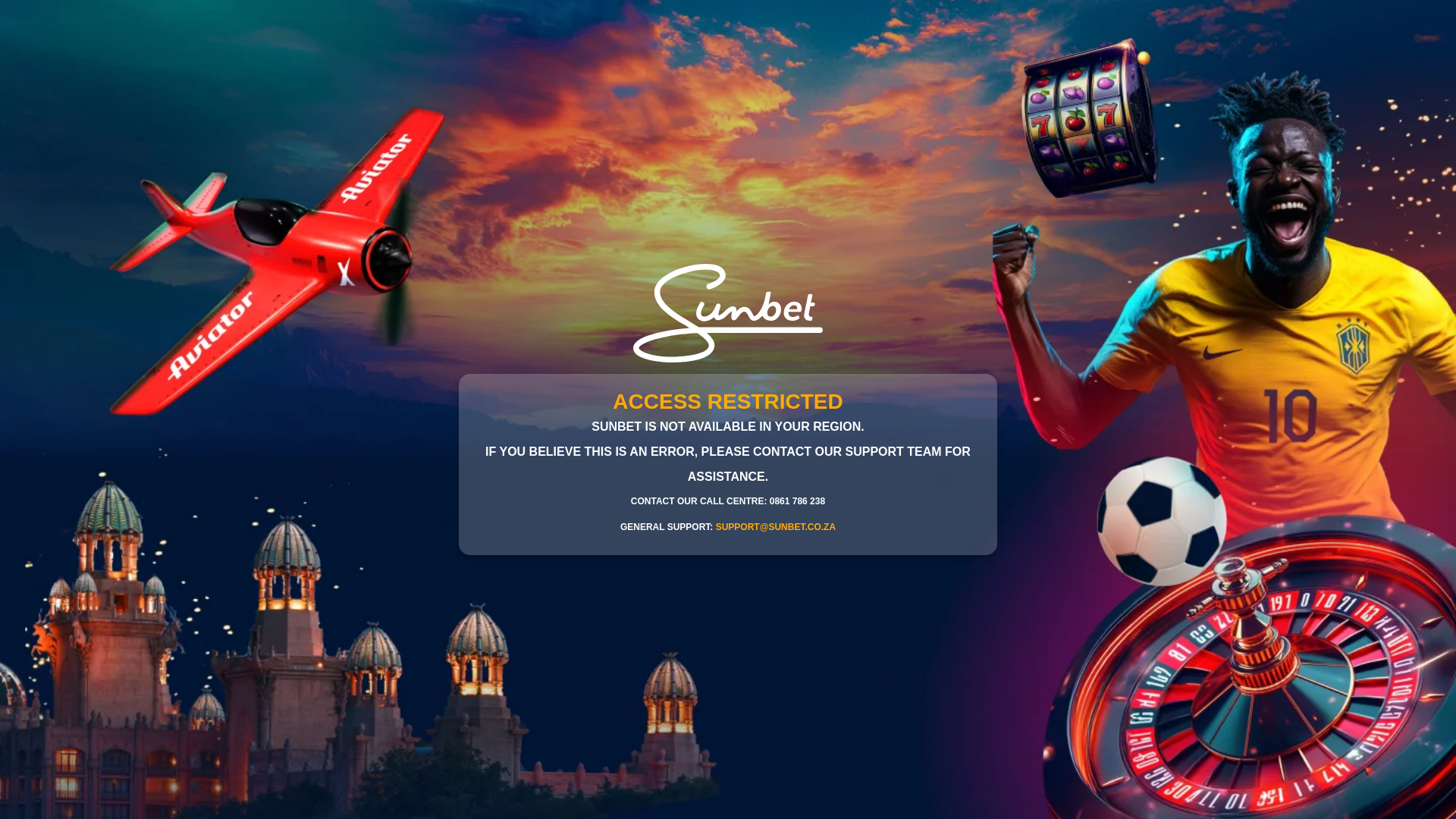website screenshot of https://sunbet.co.za/skyward-deluxe