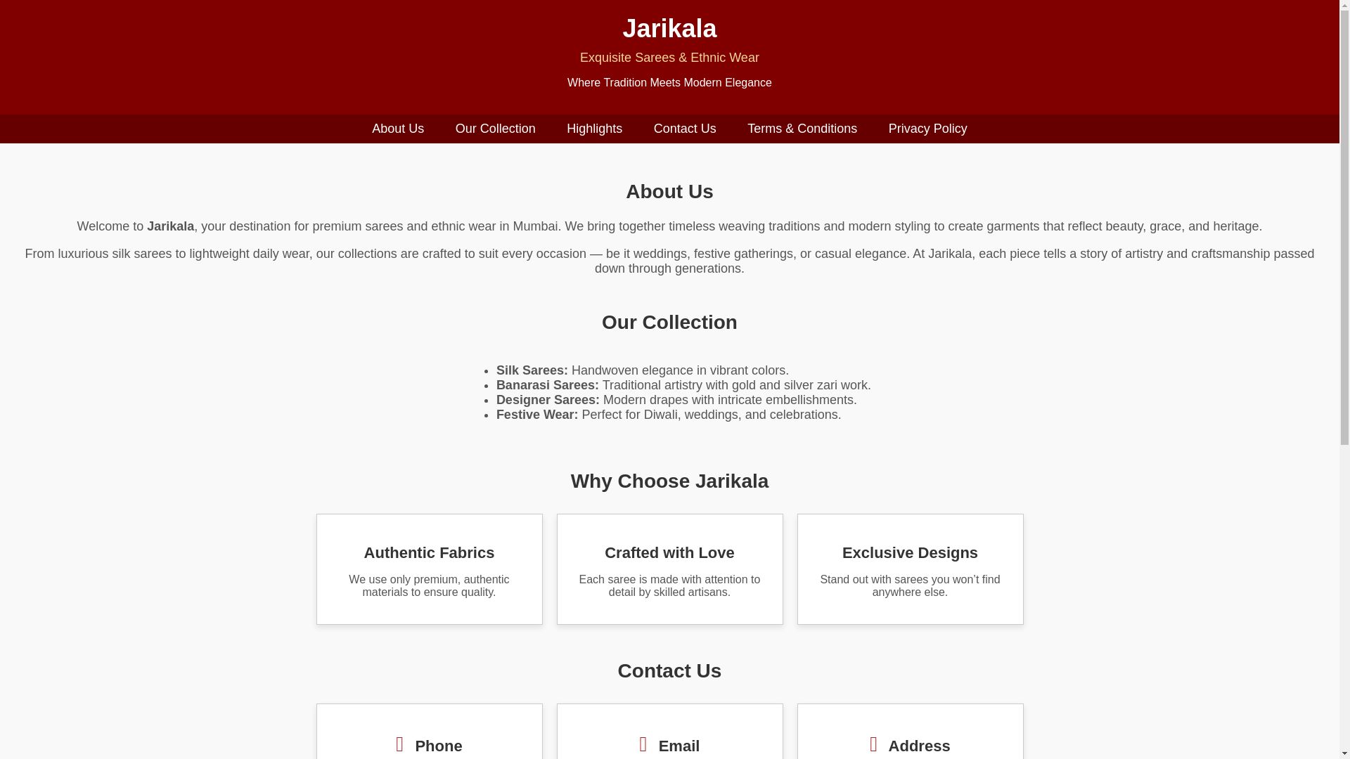 website screenshot of https://jarikala.shop/