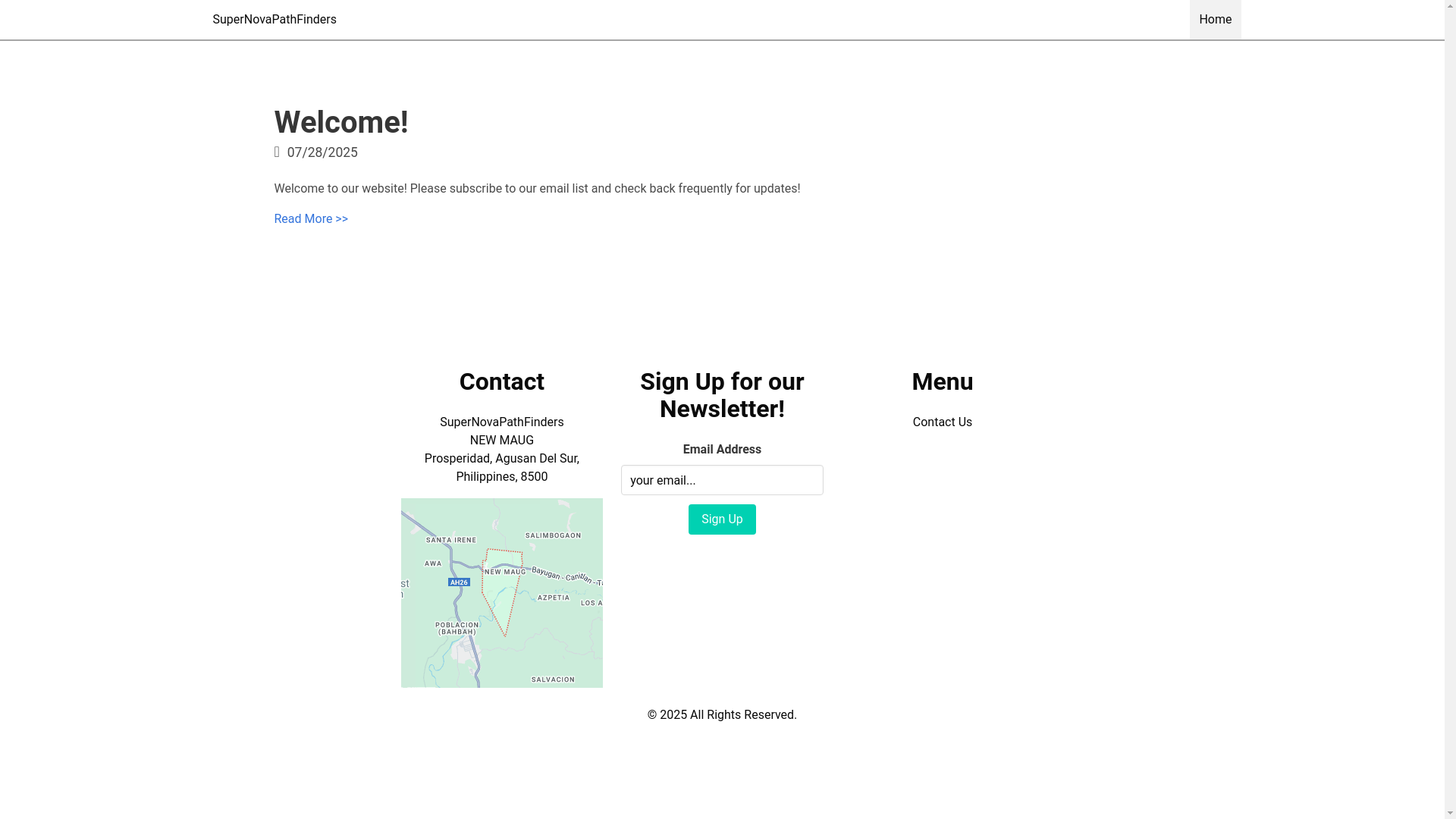 website screenshot of https://supernovapathfinders.com/
