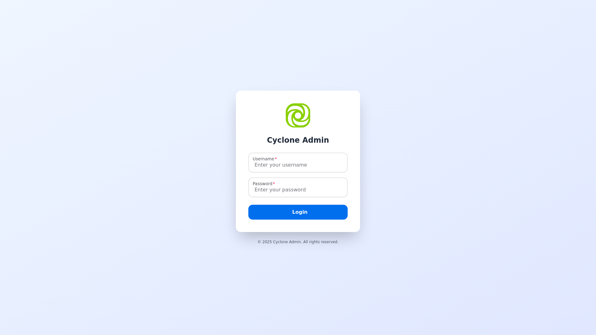 website screenshot of https://cyclone-web-backoffice.pages.dev/