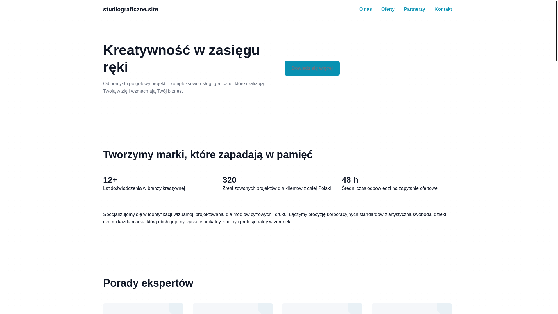 website screenshot of https://studiograficzne.site/
