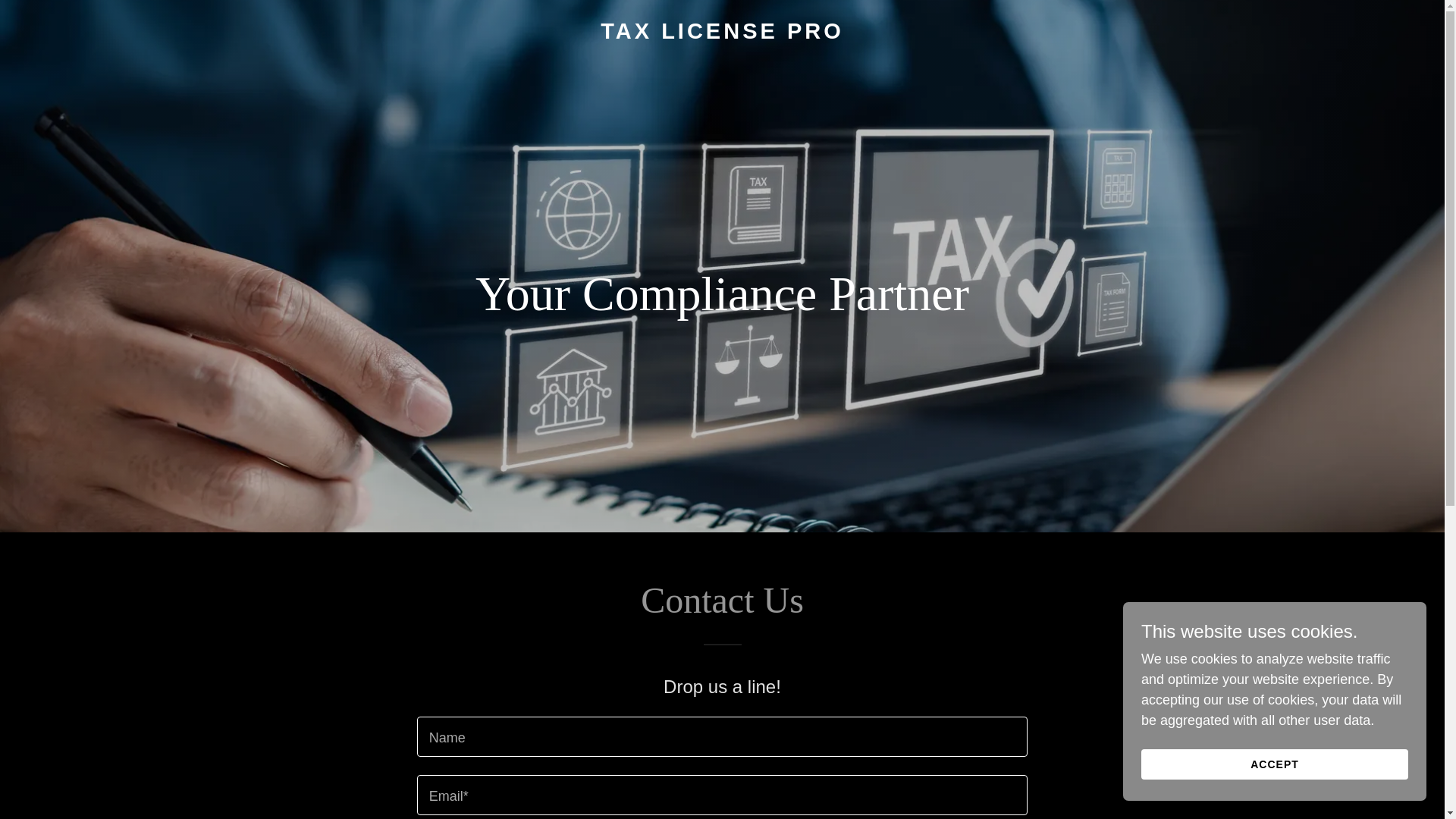 website screenshot of https://taxlicensepro.com/