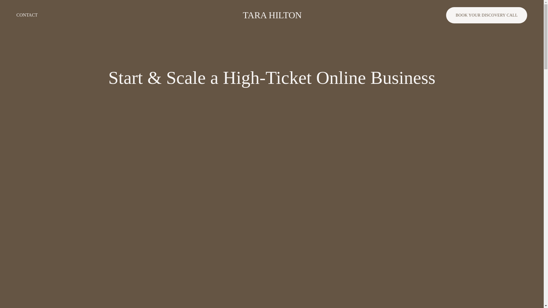website screenshot of https://tarahilton.info/