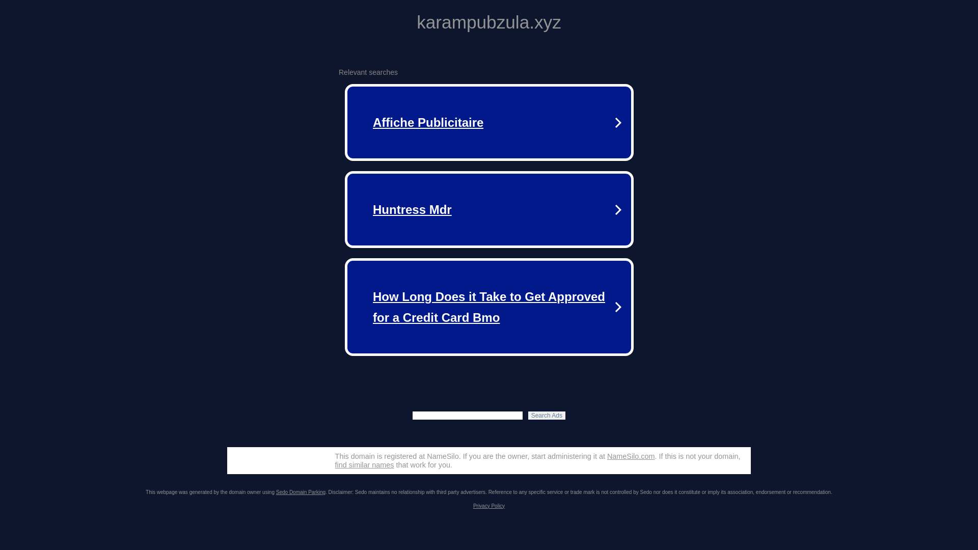 website screenshot of https://karampubzula.xyz/