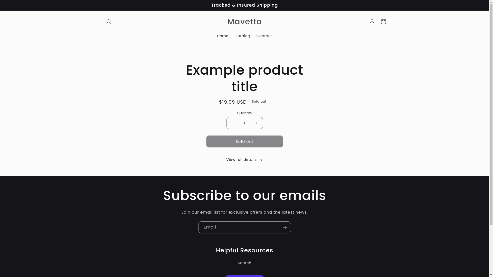 website screenshot of https://mavetto.com/