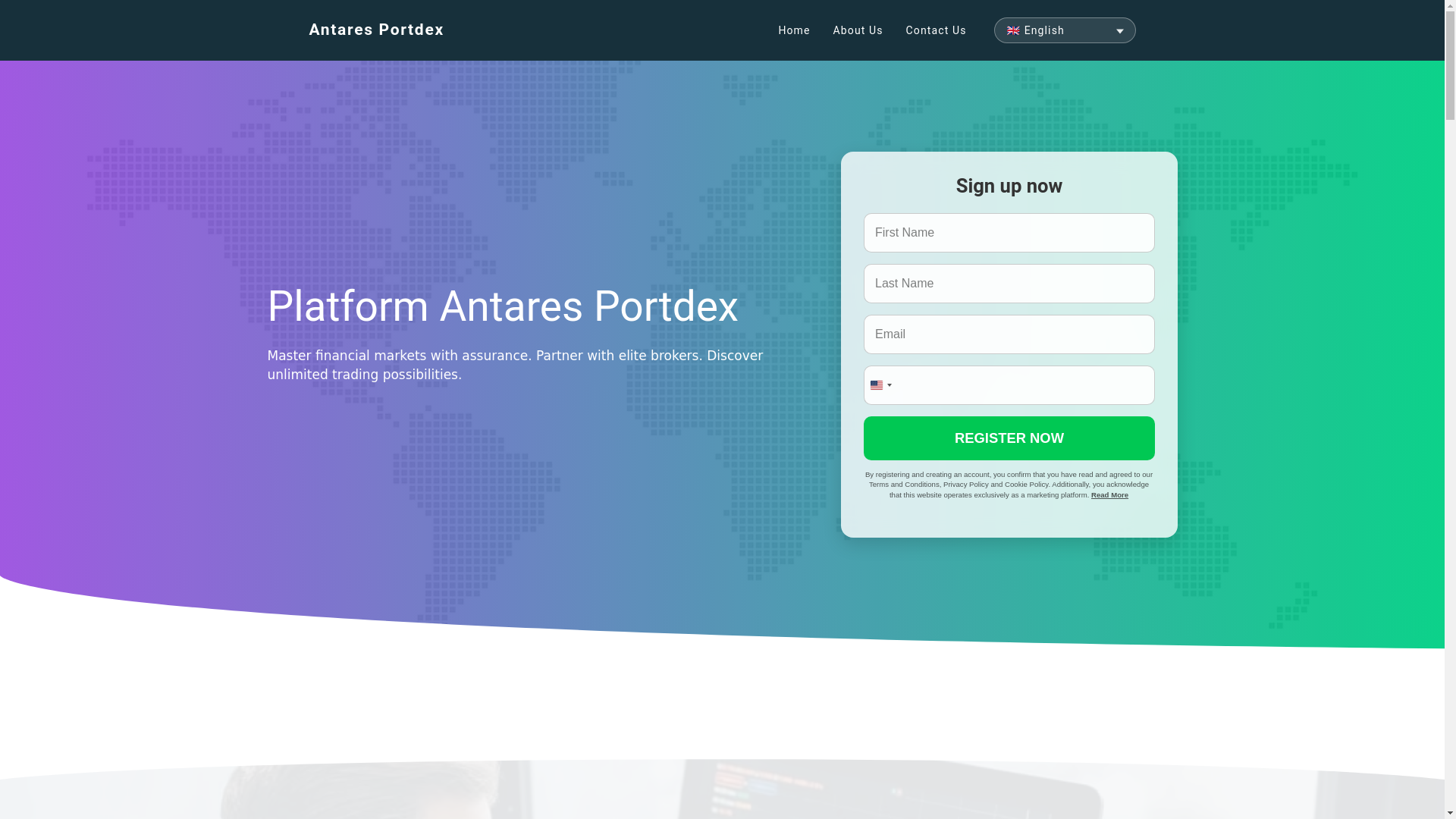 website screenshot of https://antares-portdex-app.com/