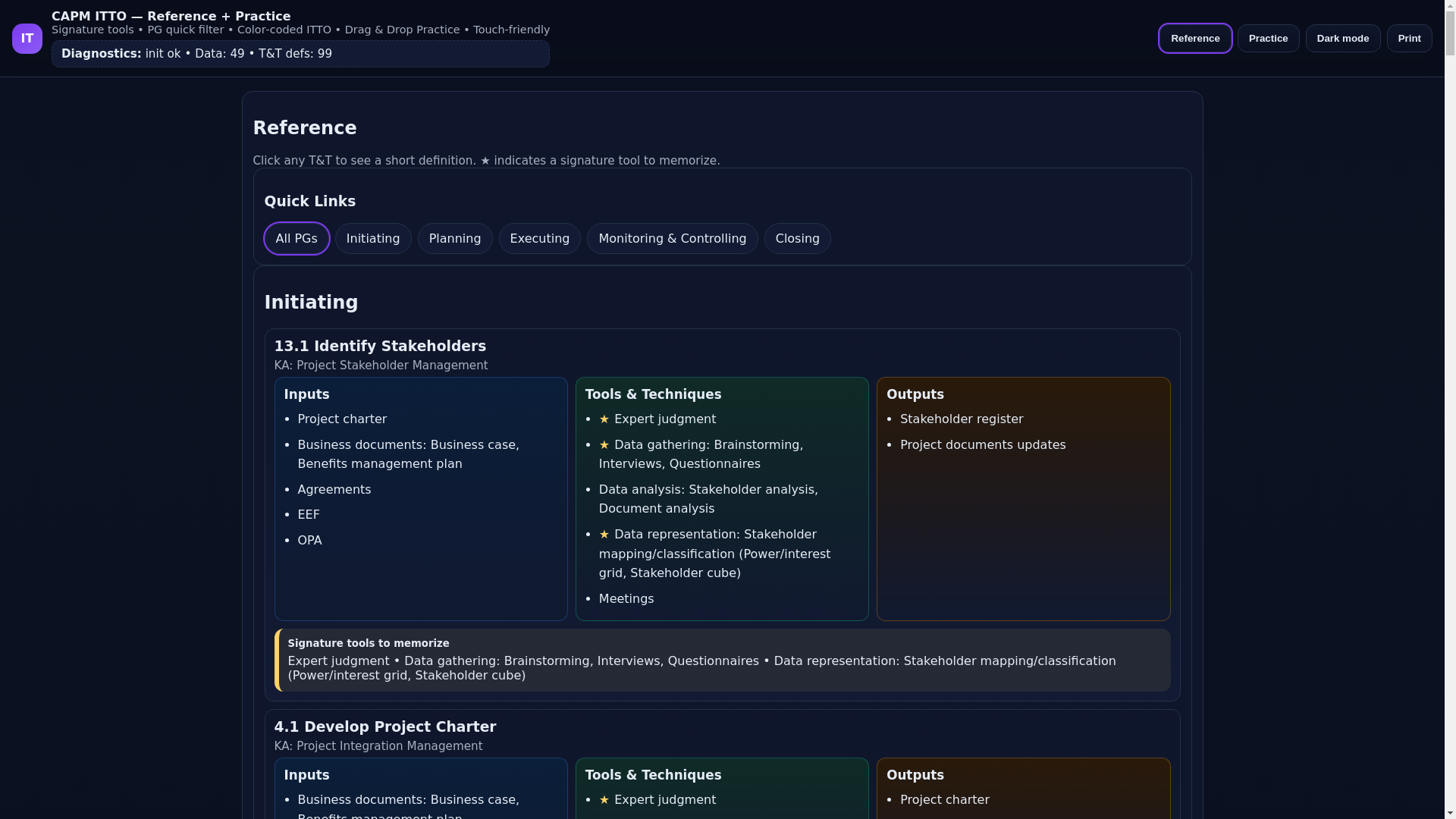 website screenshot of https://capmittopractice.pages.dev/