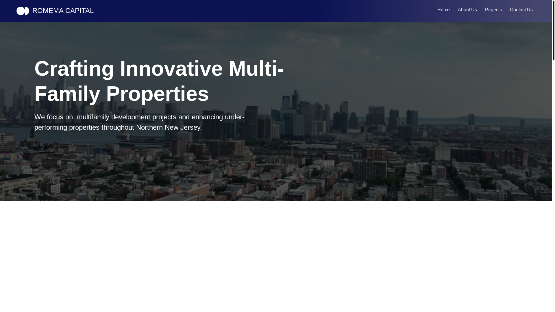 website screenshot of https://romemacapital.com/