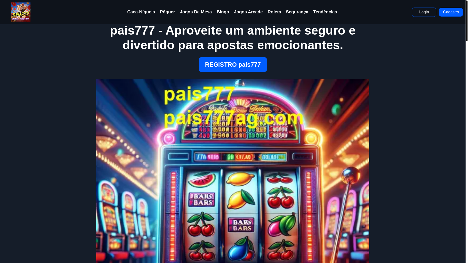 website screenshot of https://pais777ag.com/