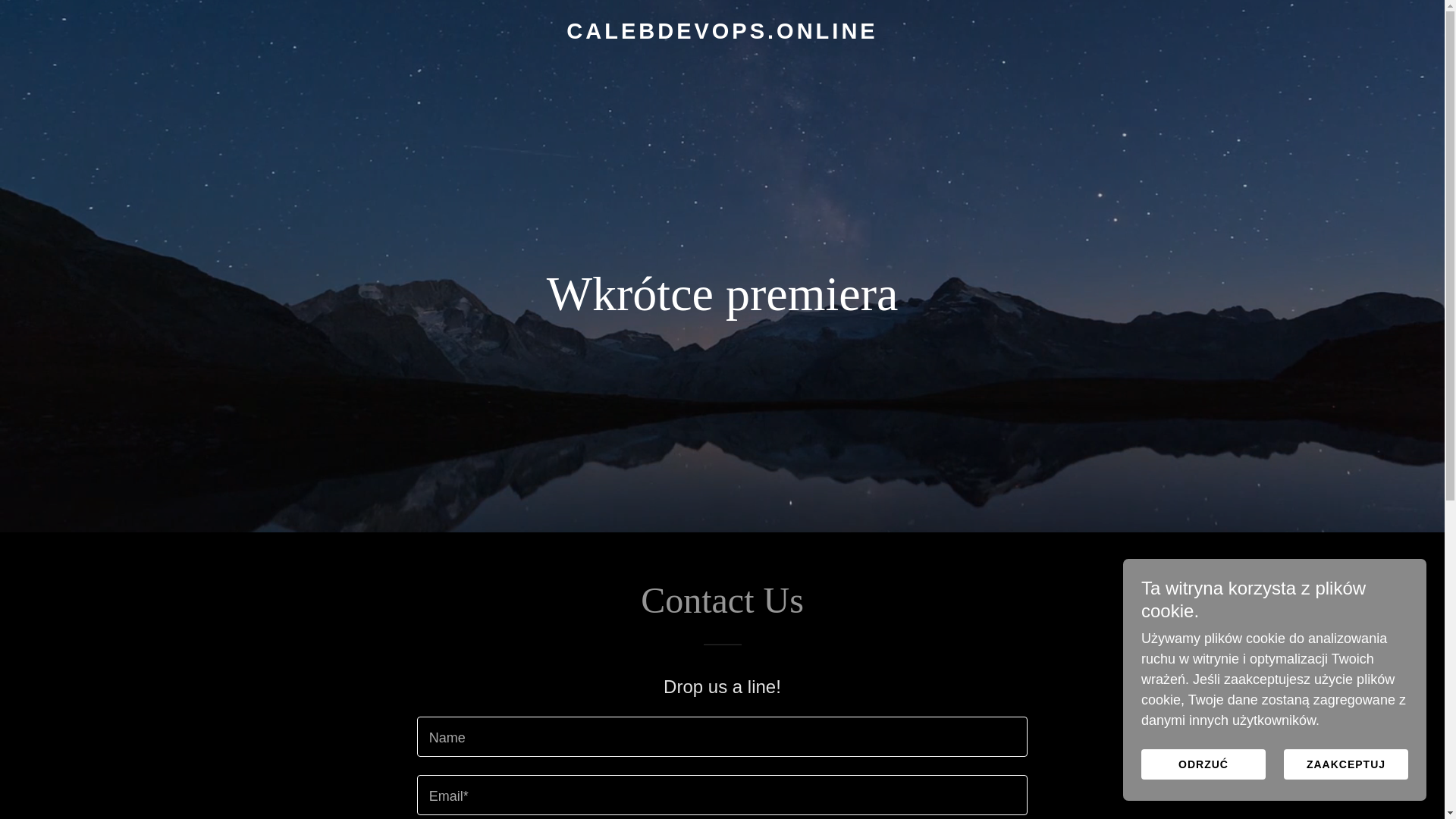 website screenshot of https://calebdevops.online/