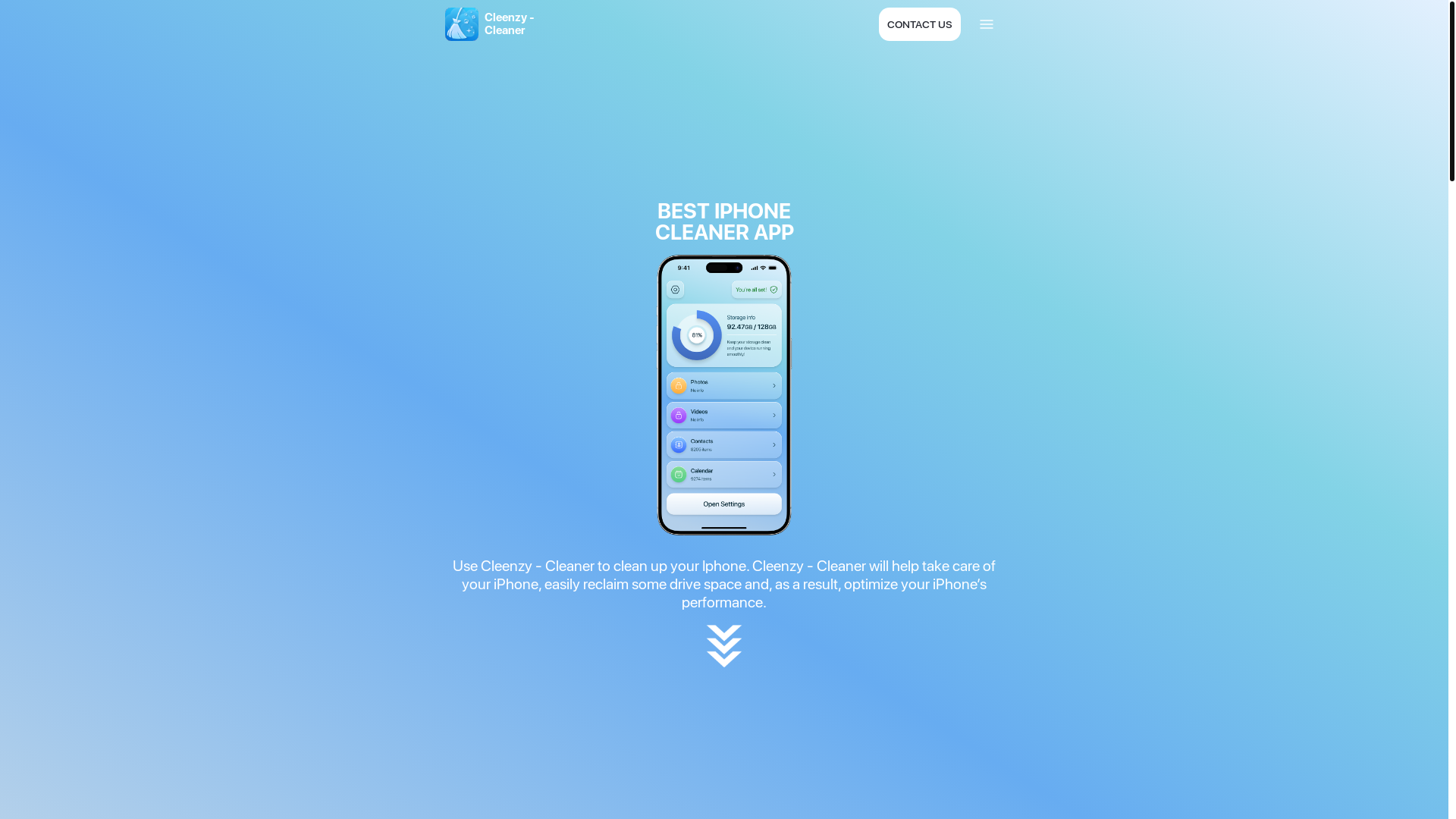 website screenshot of https://cleenzy-cleaner.pages.dev/