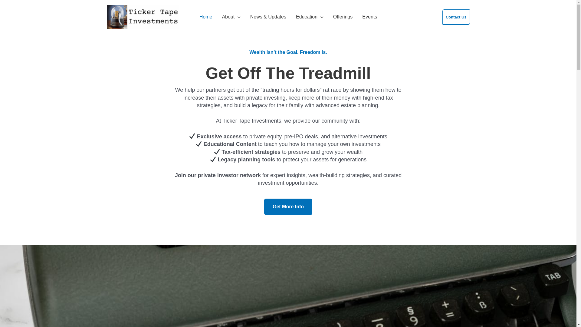 website screenshot of https://tickertape3.com/