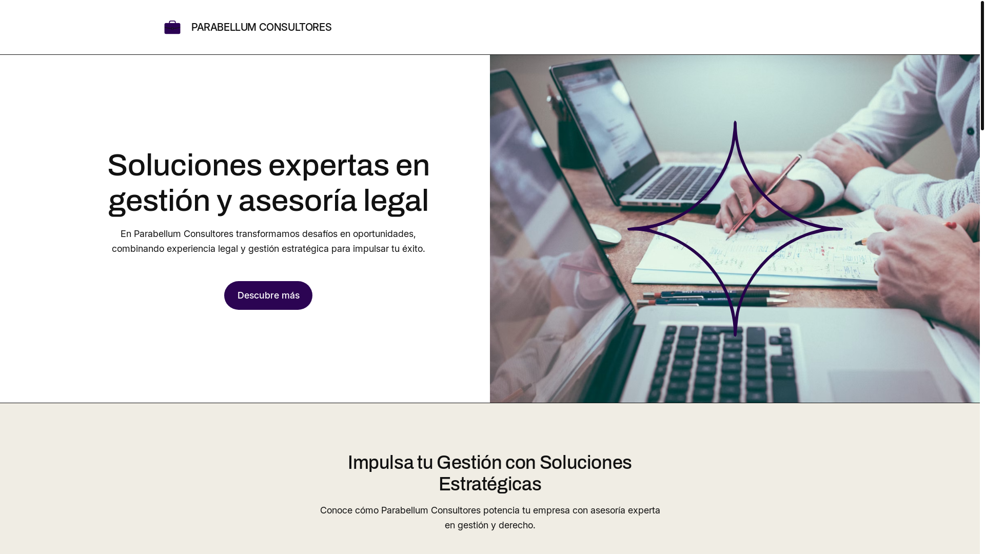 website screenshot of https://parabellum-consultores.com/