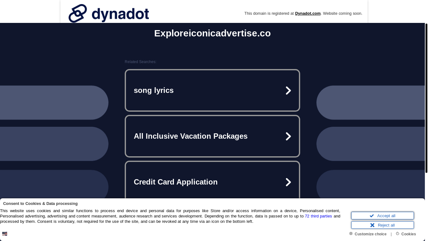 website screenshot of https://exploreiconicadvertise.co/