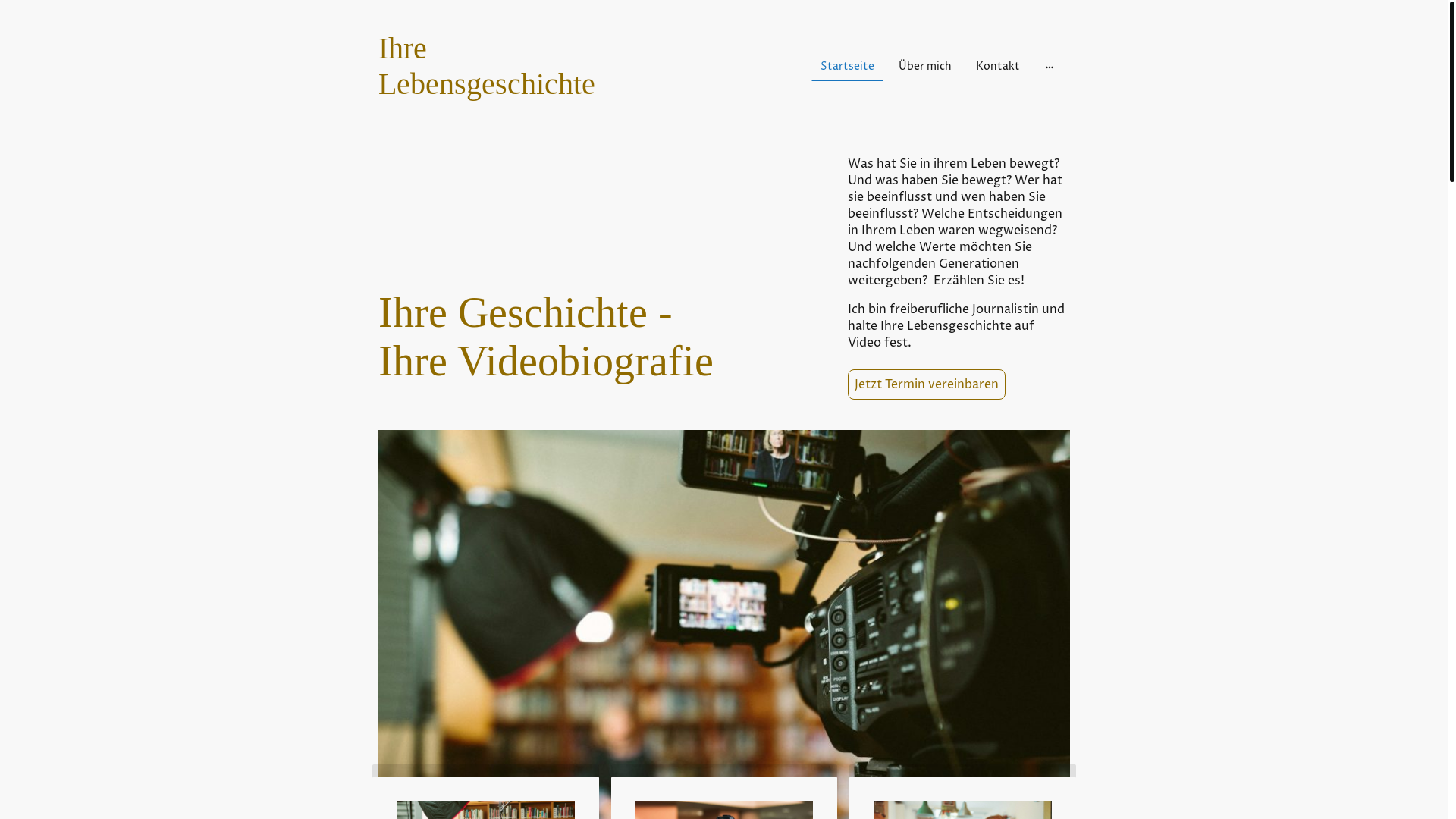 website screenshot of https://lebensgeschichte-video.de/