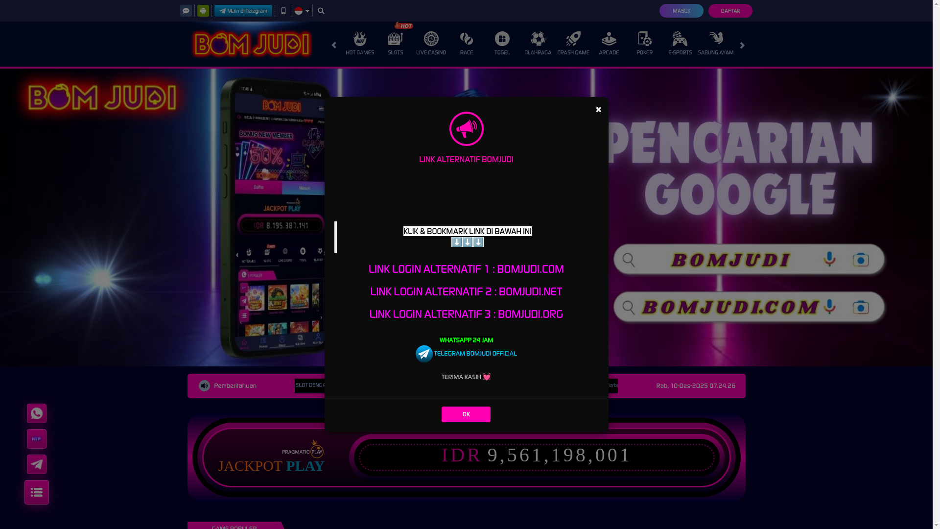 website screenshot of https://bomjudi.center/