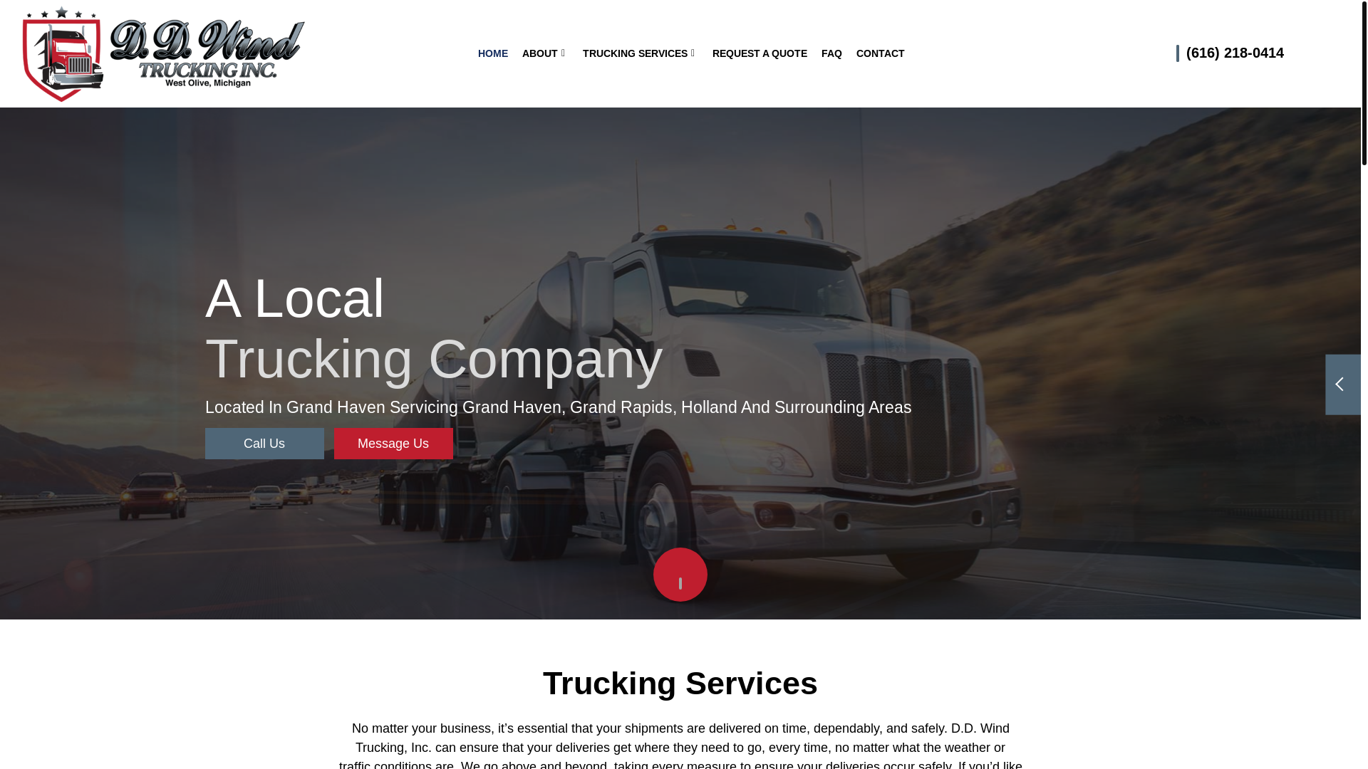 website screenshot of https://ddwindtruckinginc.net/