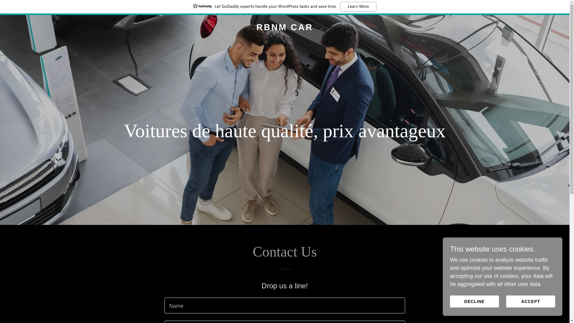 website screenshot of https://rbnmcar.com/