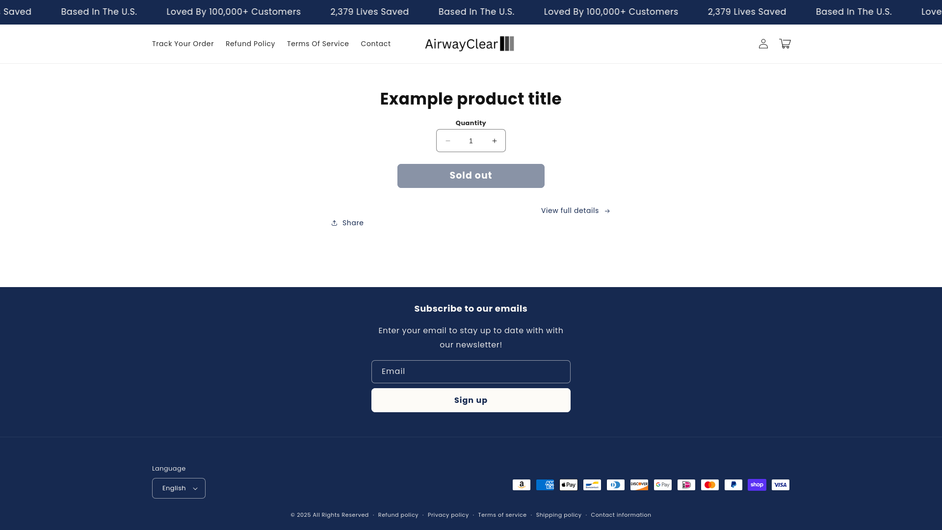 website screenshot of https://airwayclearit.us/