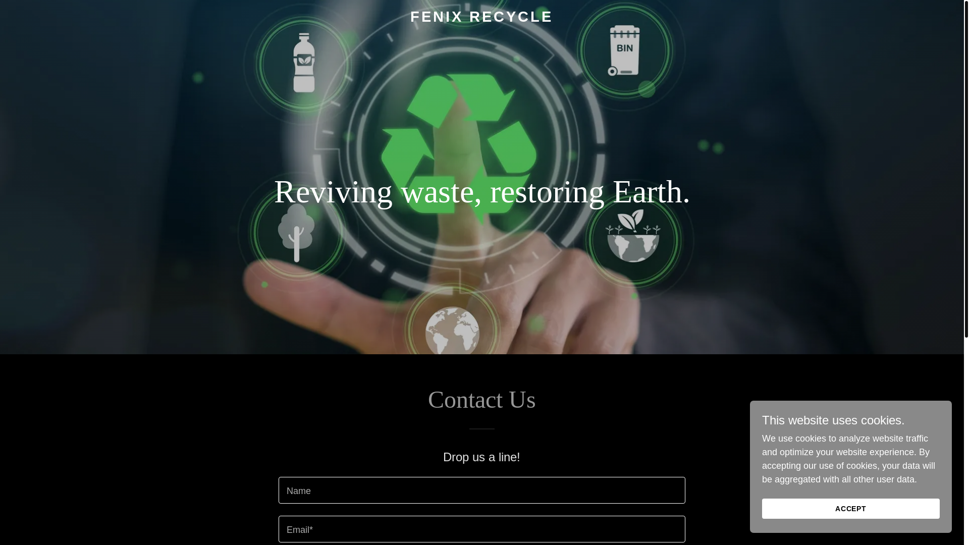website screenshot of https://fenixrecycle.com/