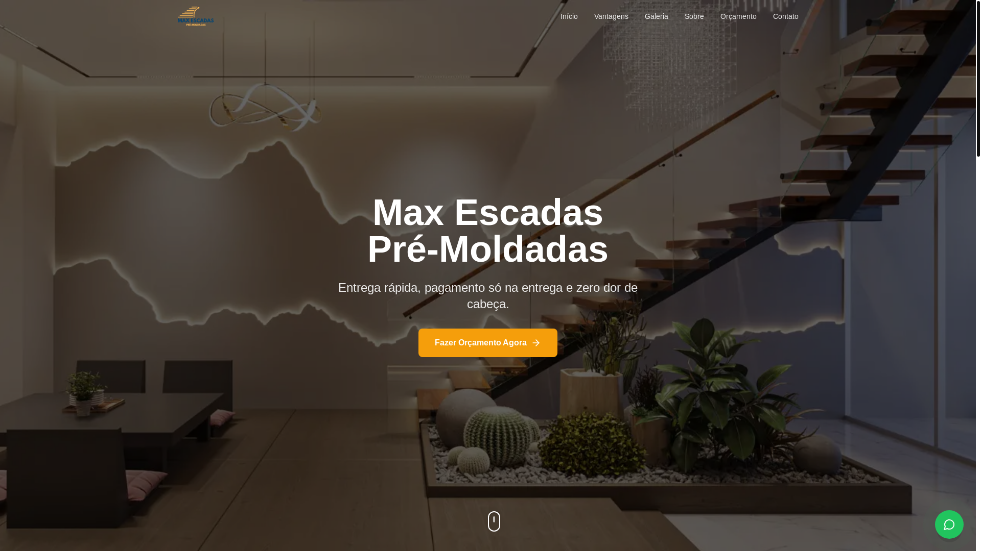 website screenshot of https://maxescadas.com.br/