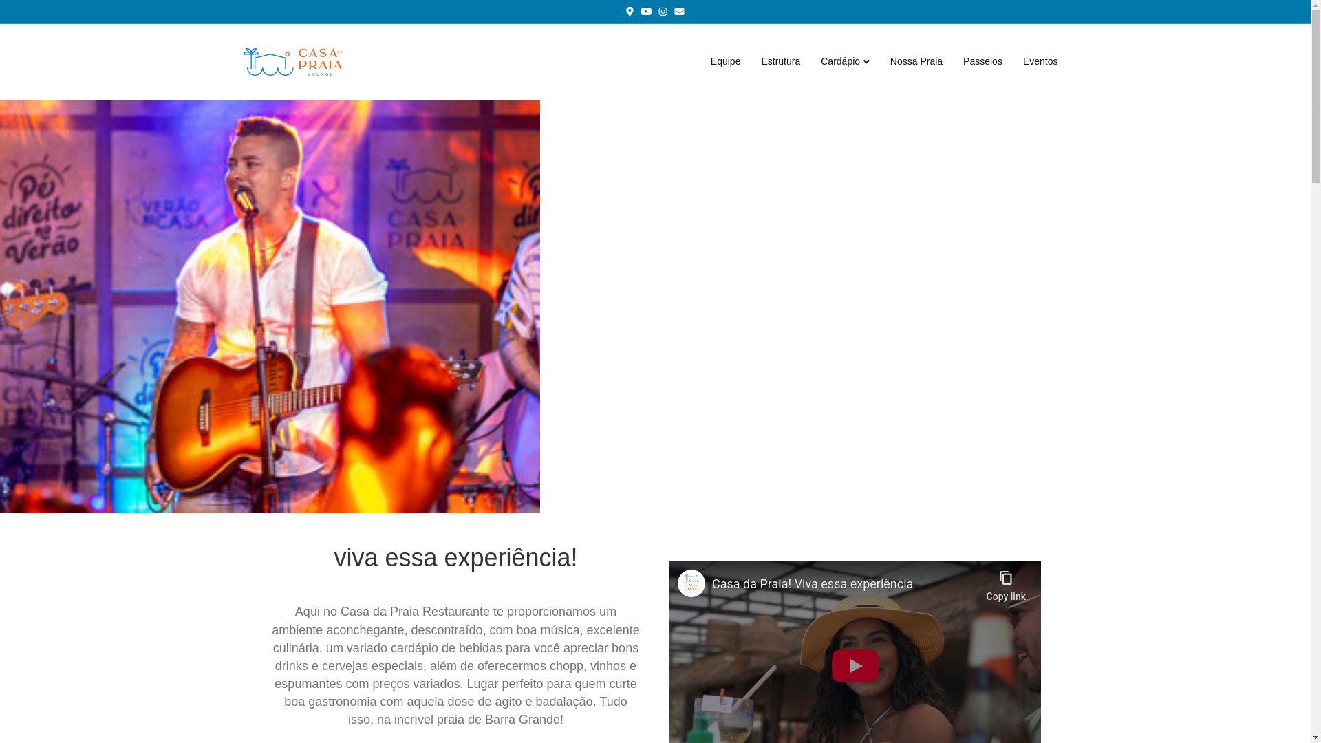 website screenshot of https://casadapraiapizzaria.com.br/