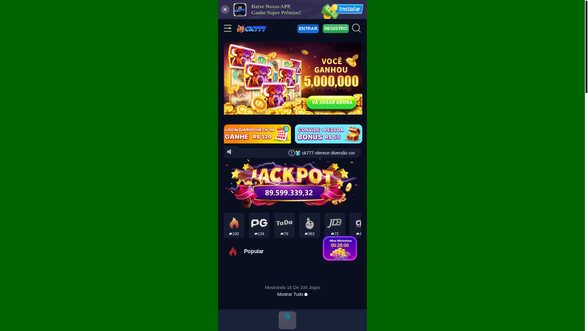 website screenshot of https://ck777-betbr.com/