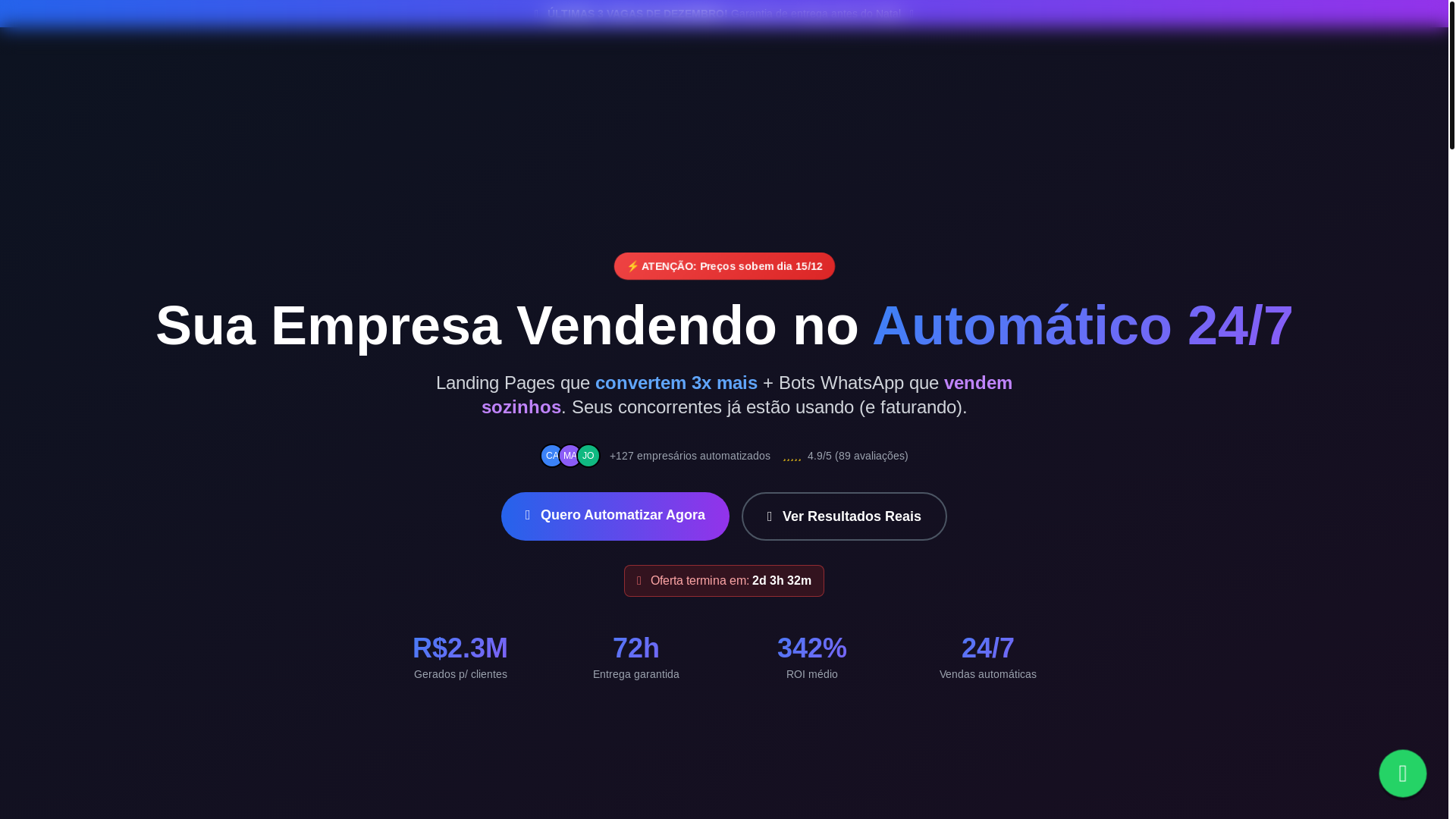 website screenshot of https://avajastech.com.br/