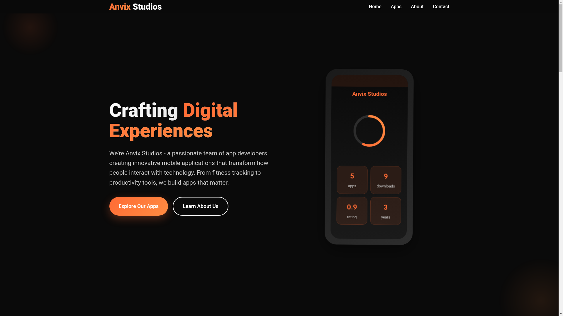 website screenshot of https://anvixstudioswebsite.pages.dev/