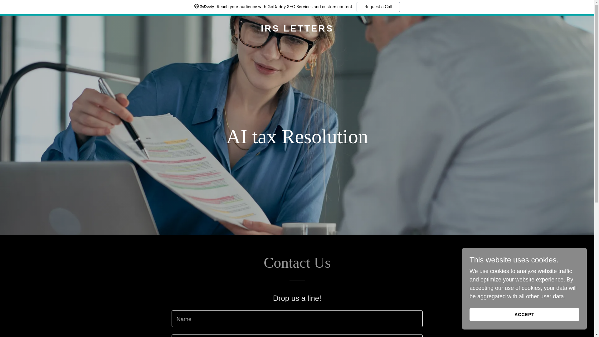 website screenshot of https://irsletters.ai/