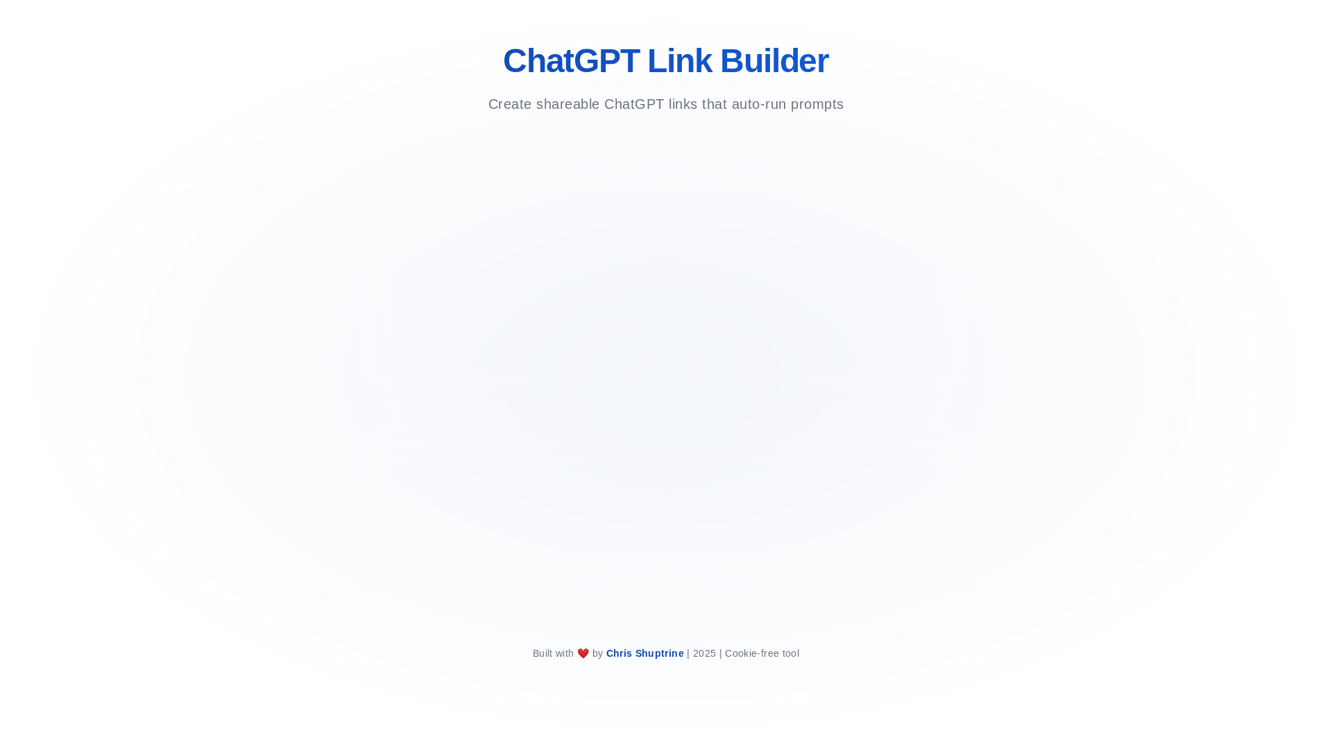 website screenshot of https://chatgptlinkbuilder.com/