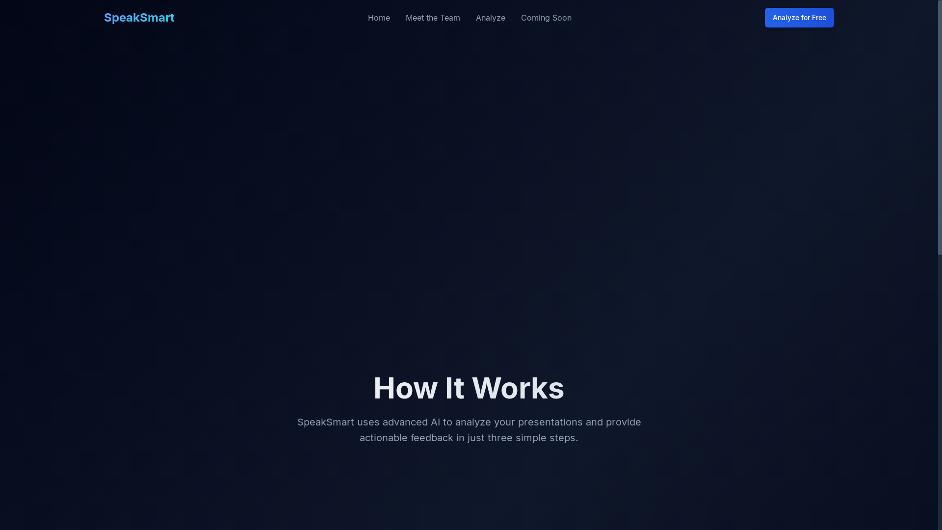 website screenshot of https://speaksmart.live/