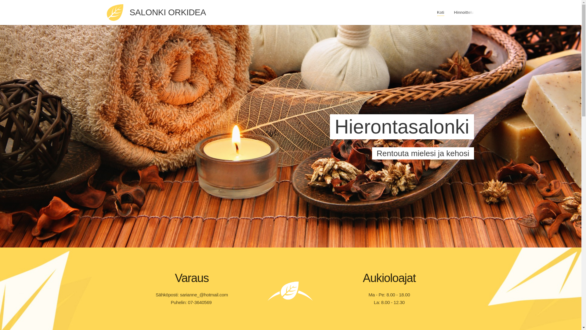 website screenshot of https://veenawellbeing.fi/