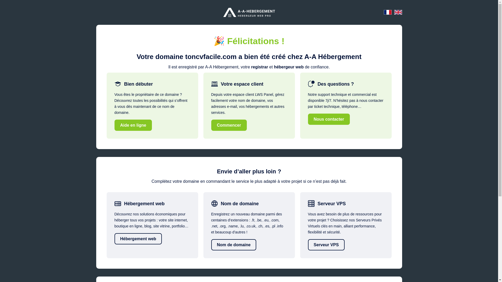 website screenshot of https://toncvfacile.com/
