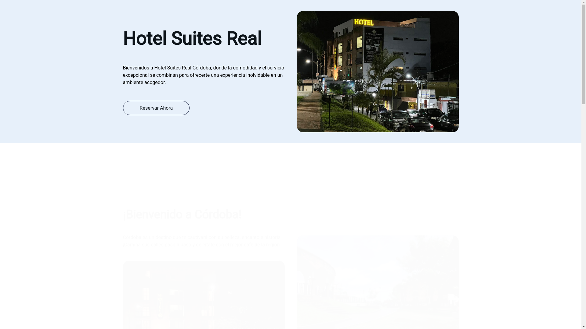website screenshot of https://hotelsuitesreal.com/