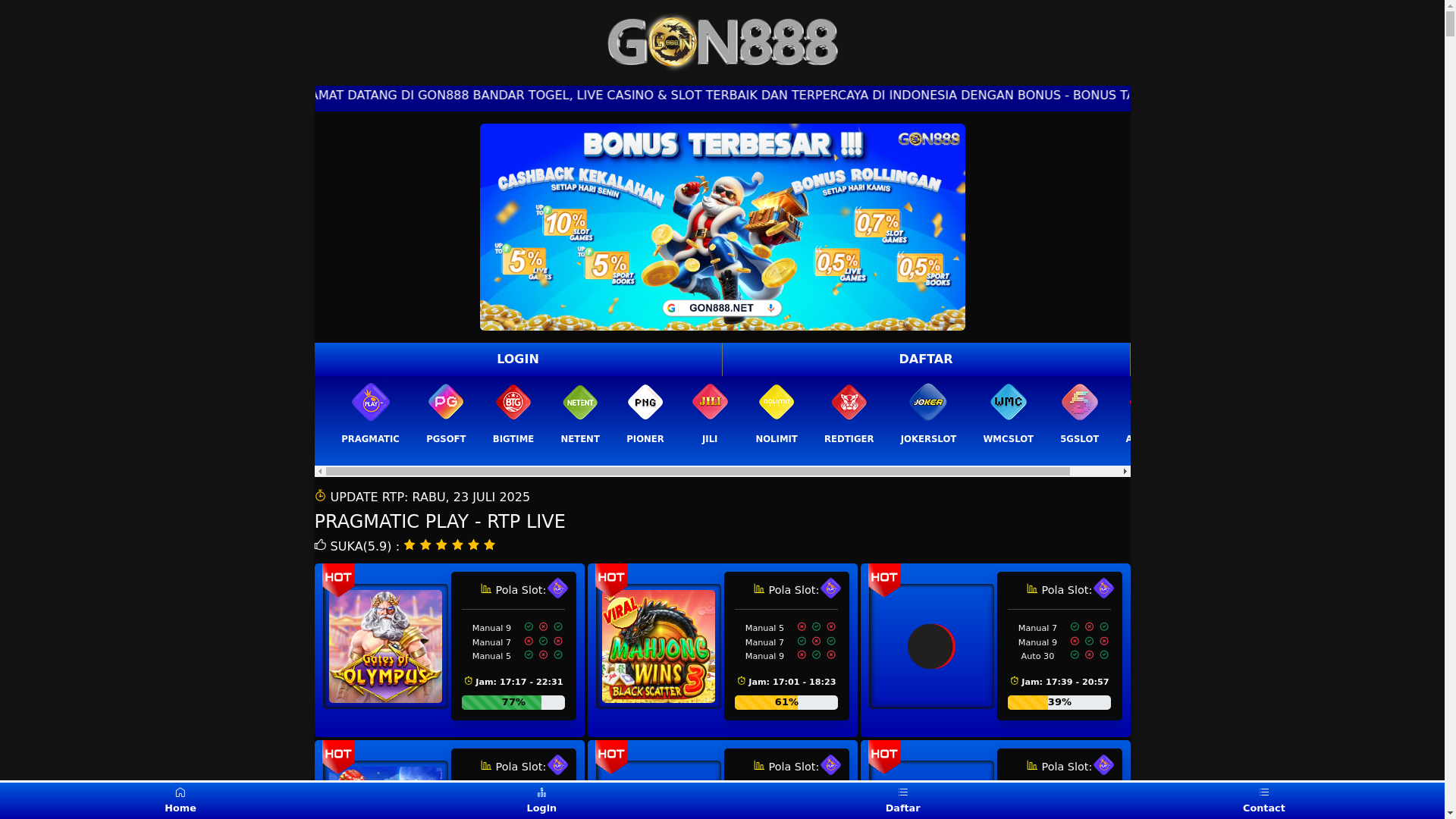 website screenshot of https://gon888-rtp-terbaru-hari-ini.pages.dev/