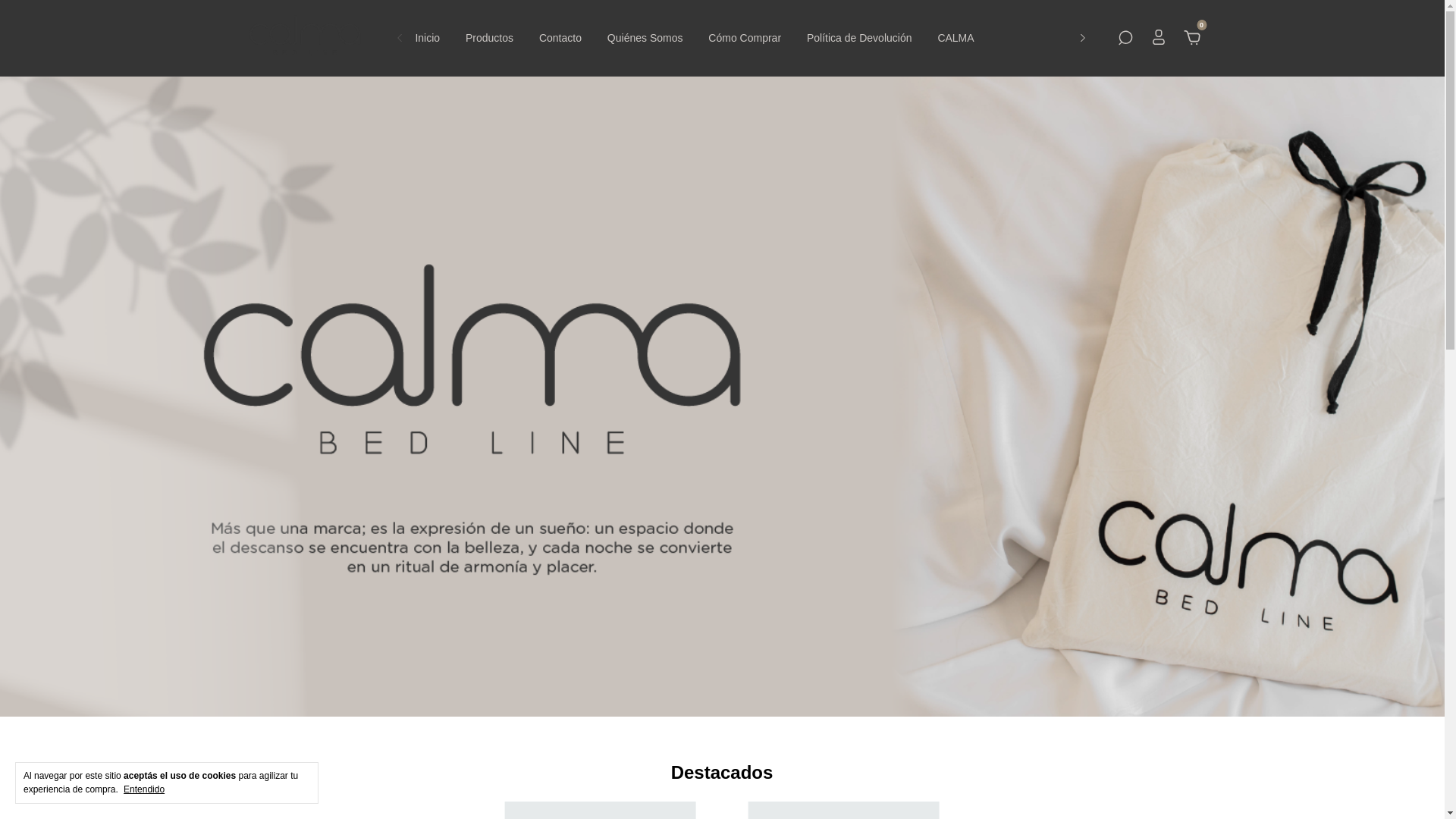 website screenshot of https://calmabedline.com.ar/