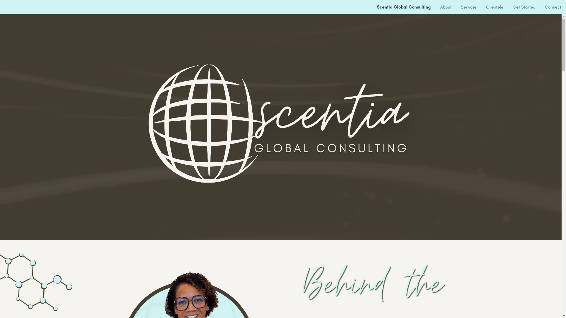 website screenshot of https://scentiagc.com/