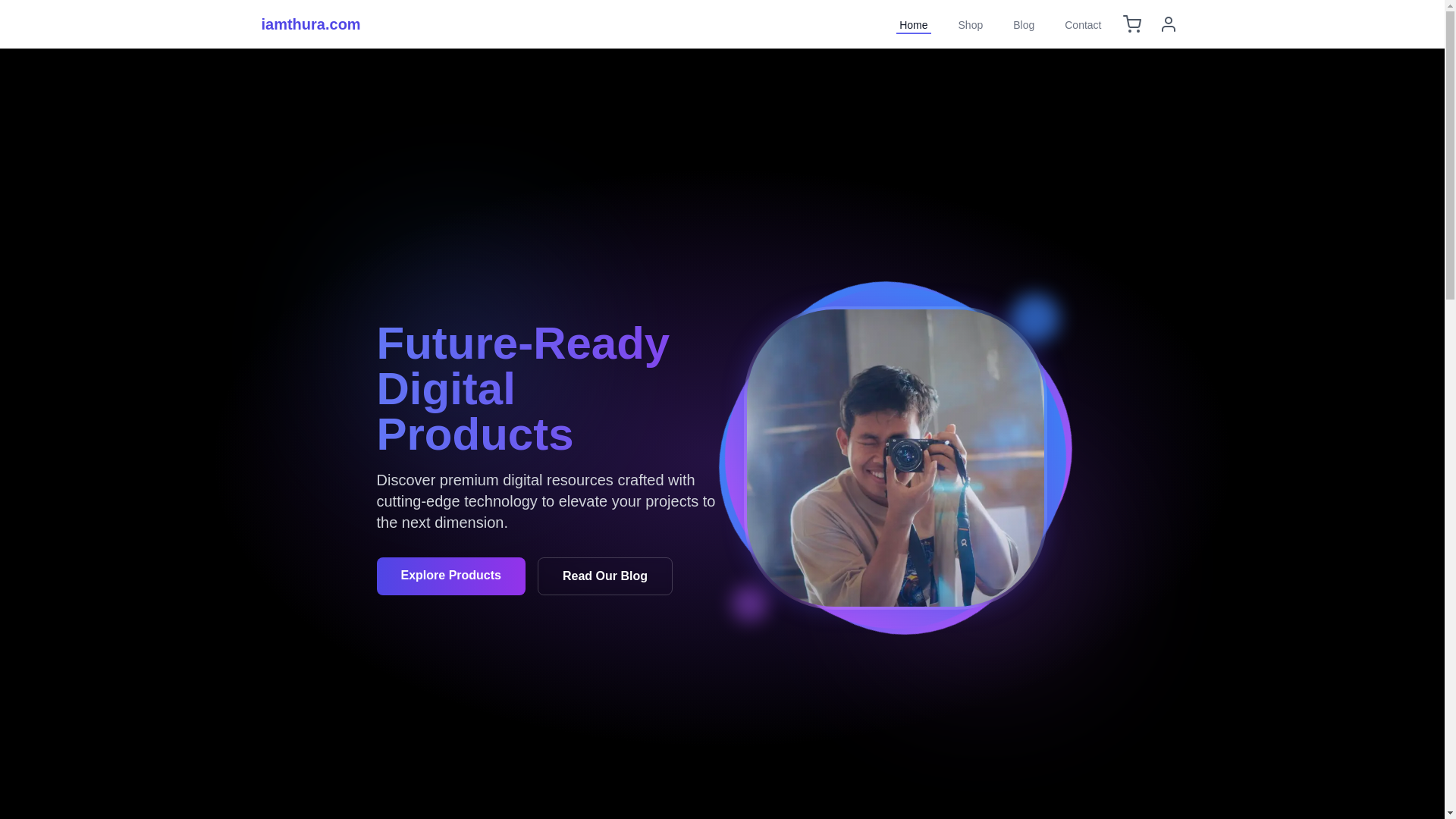 website screenshot of https://iamthura.com/