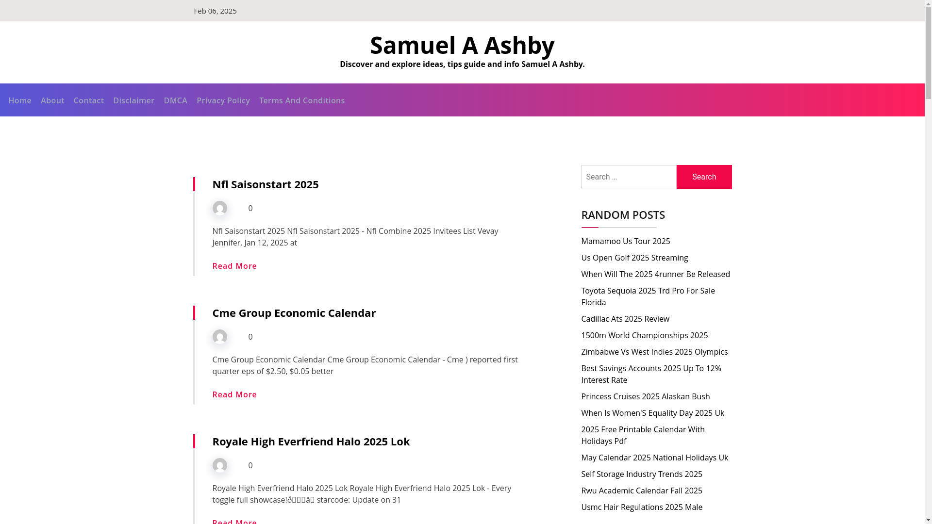 website screenshot of https://samuelaashby.pages.dev/