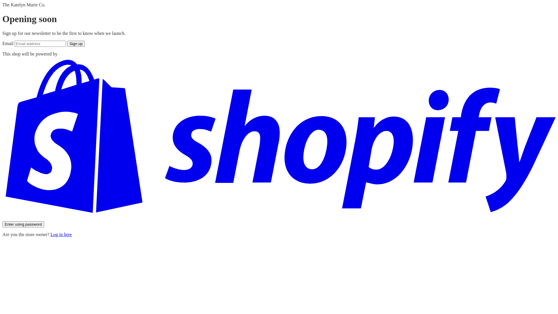 website screenshot of https://thekatelynmarieco.com/