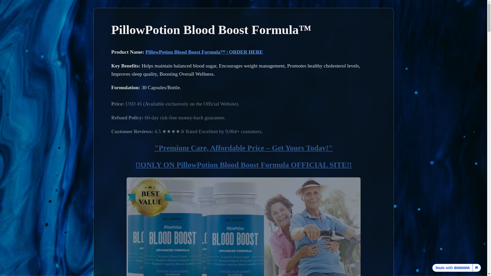 website screenshot of https://pillowpotion-blood-boost-4wdhzhh.gamma.site/pillowpotion-blood-boost-formula
