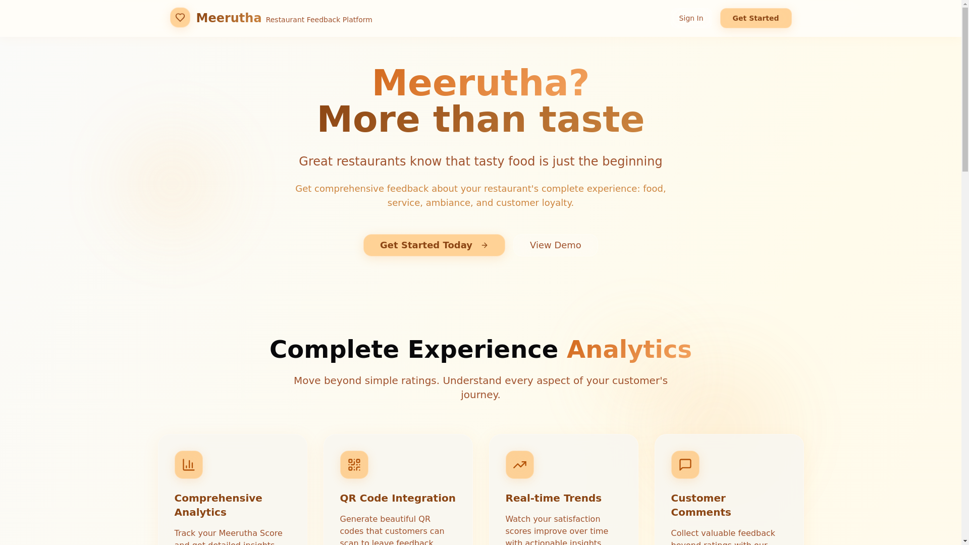 website screenshot of https://meerutha.com/