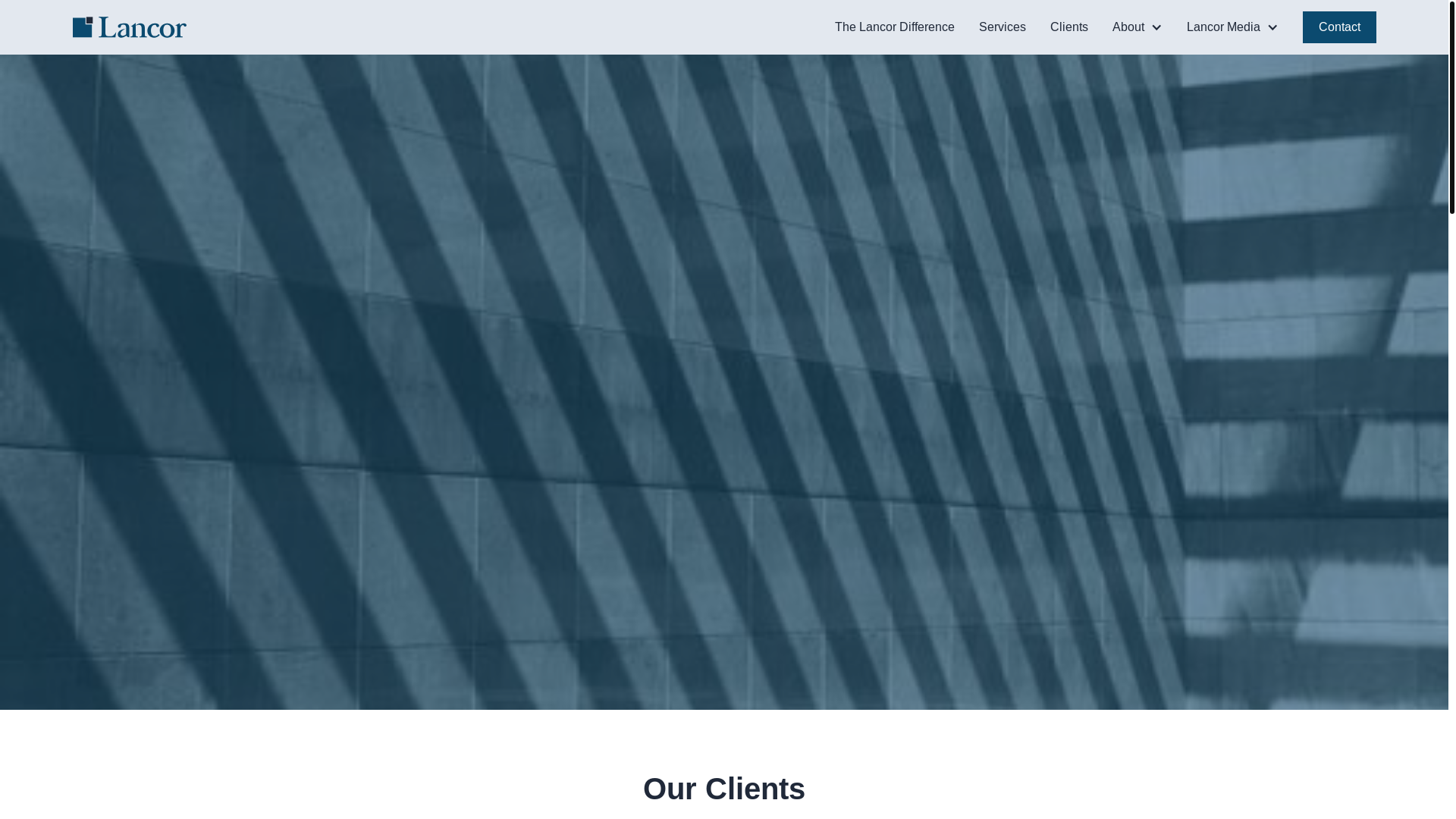 website screenshot of https://www.lancor.com/