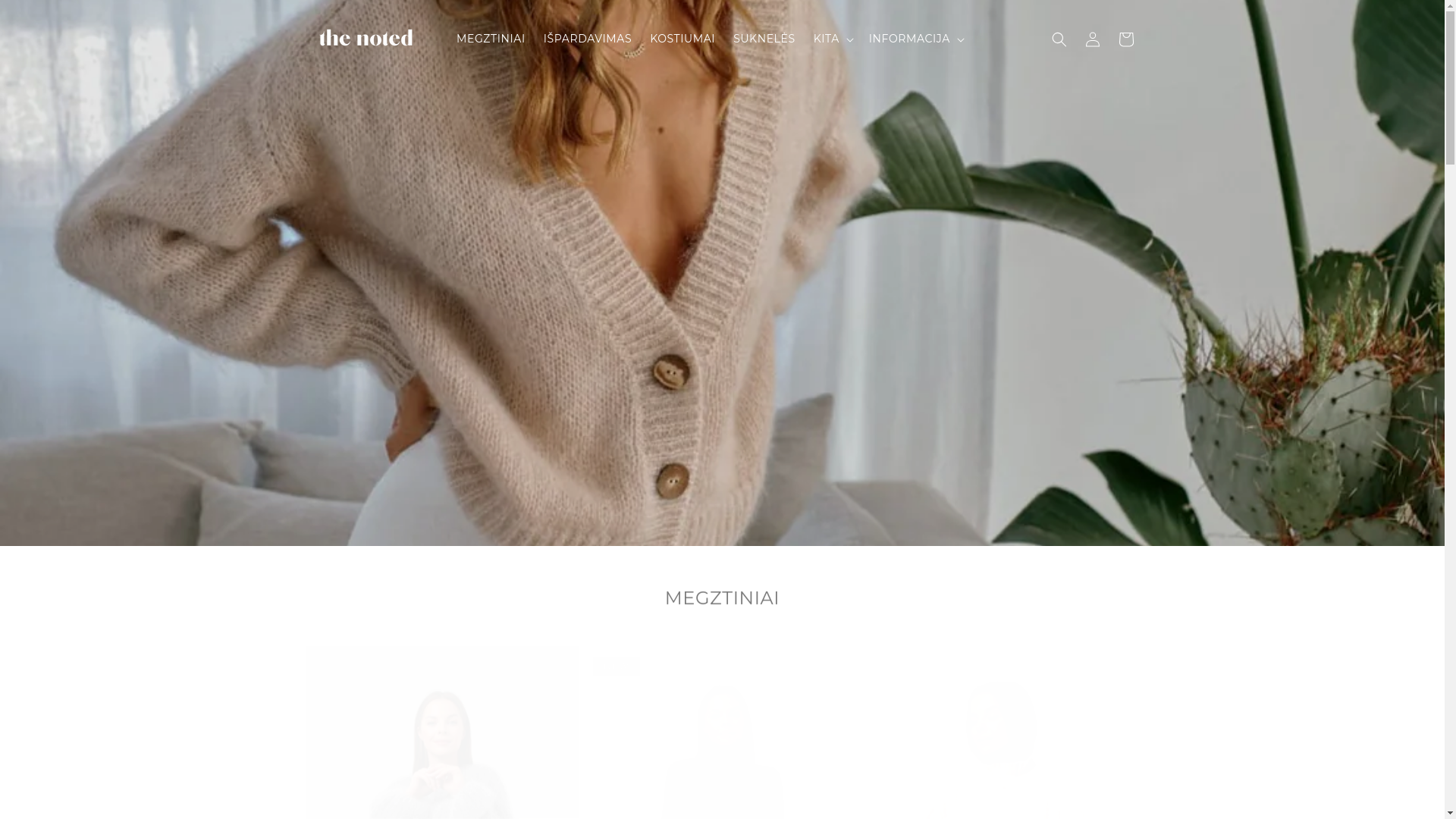 website screenshot of https://thenoted.lt/