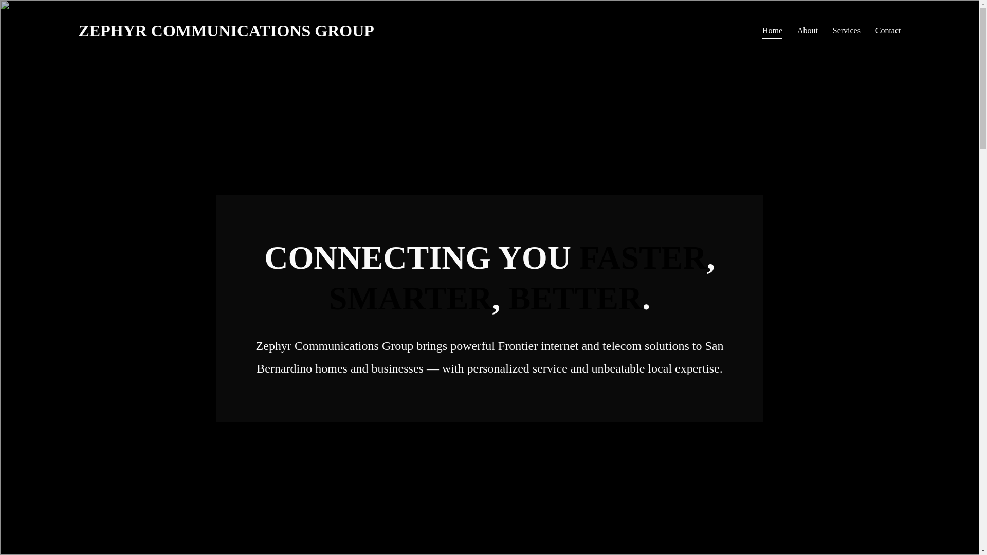 website screenshot of https://zephyrcommunicationsgrp.com/